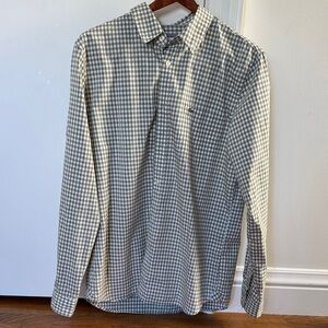 Lacoste Men's Casual Checkered Shirt - Green and White